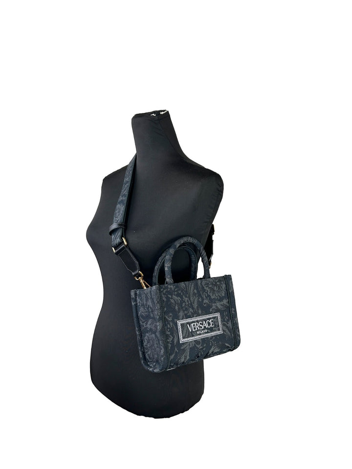 Versace Women'S 'Extra Small Athena' Shopping Bag Black