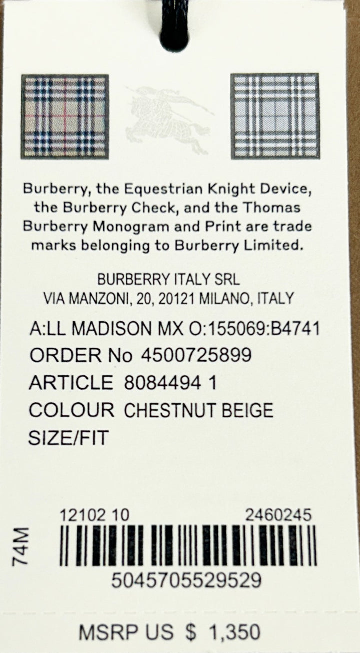 Burberry Small Leather Madison Crossbody Check Bag