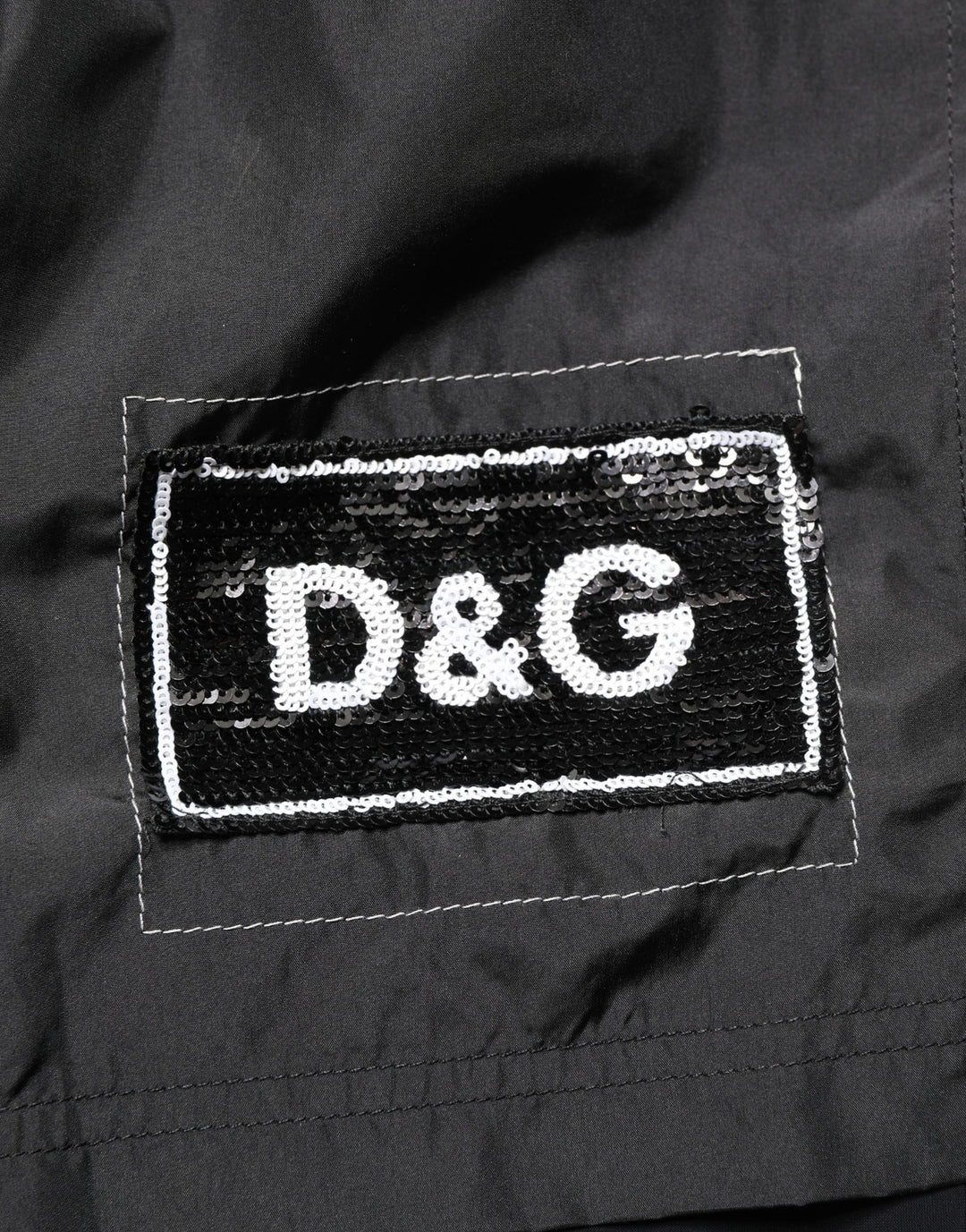 Dolce & Gabbana Black Polyester Drawstring Men Shorts Swimwear