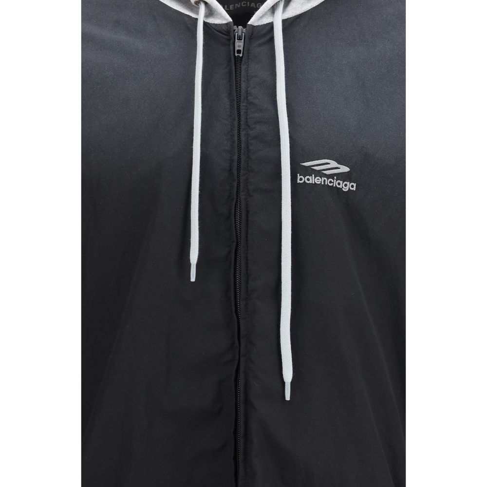 Balenciaga Black Polyester Shell Jacket