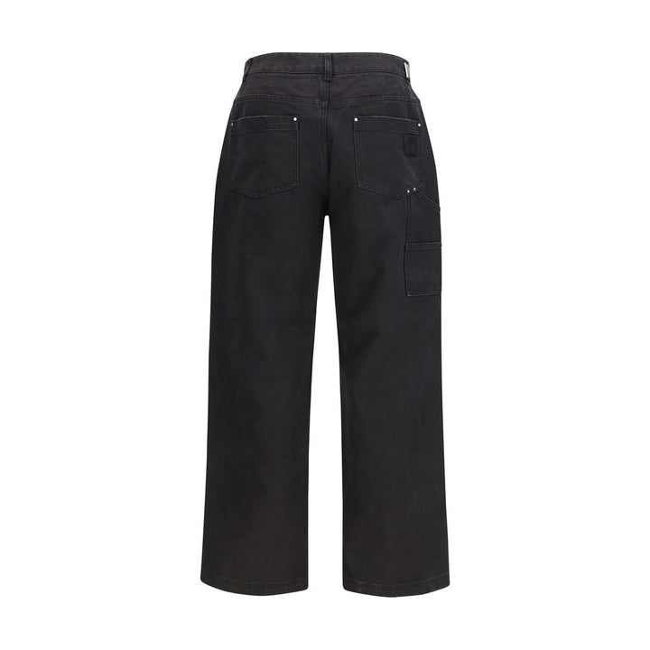 Represent Black Cotton Casual Pants