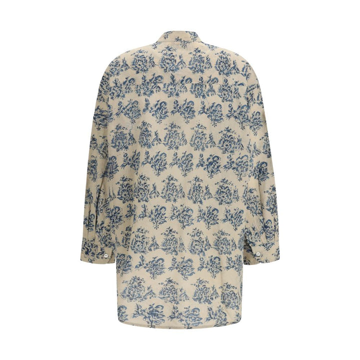 R13 Beige Cotton Pattern Shirt