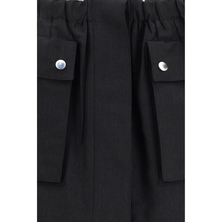 Prada Gray Linen Mini Skirt