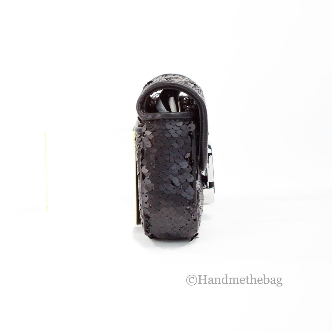 Marc Jacobs The Mini J Marc Shoulder Bag Black Sequined Crossbody Bag