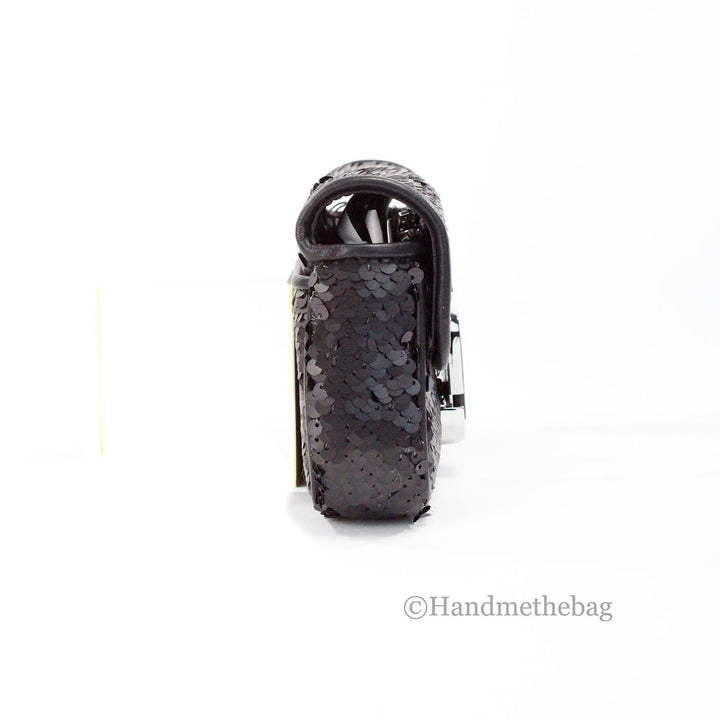 Marc Jacobs The Mini J Marc Shoulder Bag Black Sequined Crossbody Bag