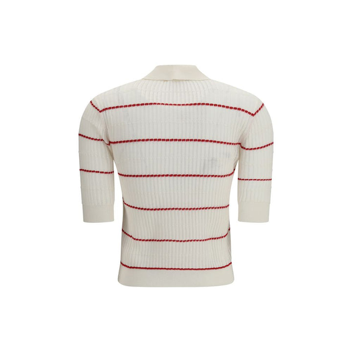 Max Mara Beige Silk Pattern Shirt