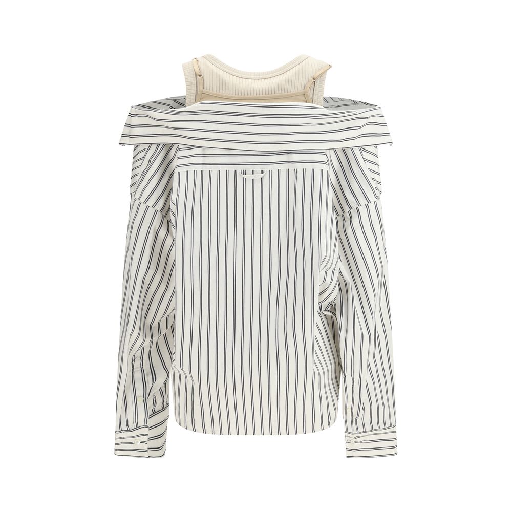 Maison Mihara Yasuhiro White Cotton Pattern Shirt