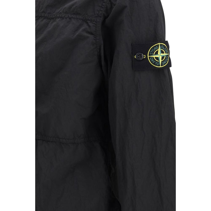 Stone Island Black Nylon Full-Length Jacket