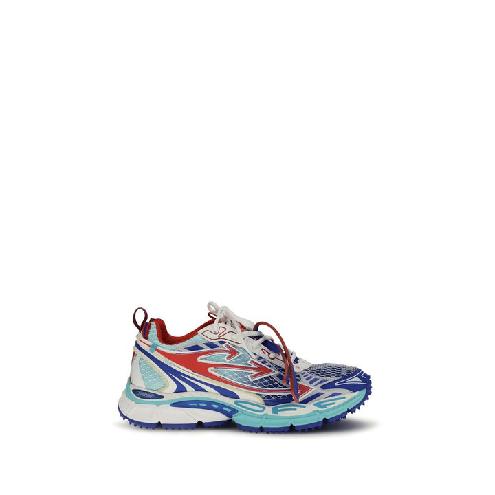Off-White Multicolor Polyester Athletic Sneakers