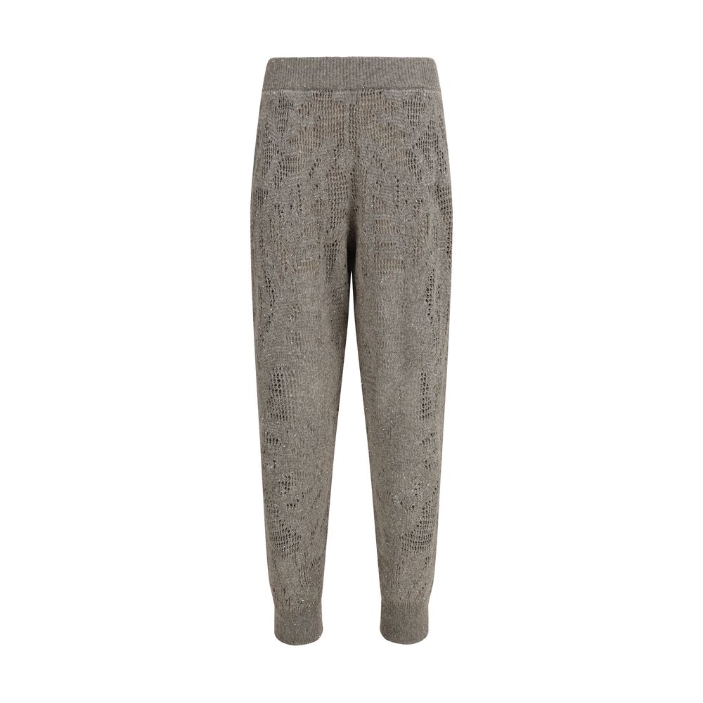 Brunello Cucinelli Brown Linen Casual Pants