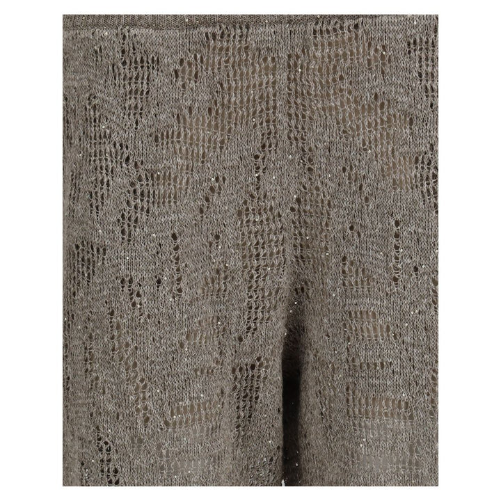 Brunello Cucinelli Brown Linen Casual Pants