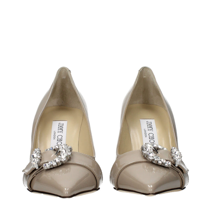 Jimmy Choo Gray Leather Pumps