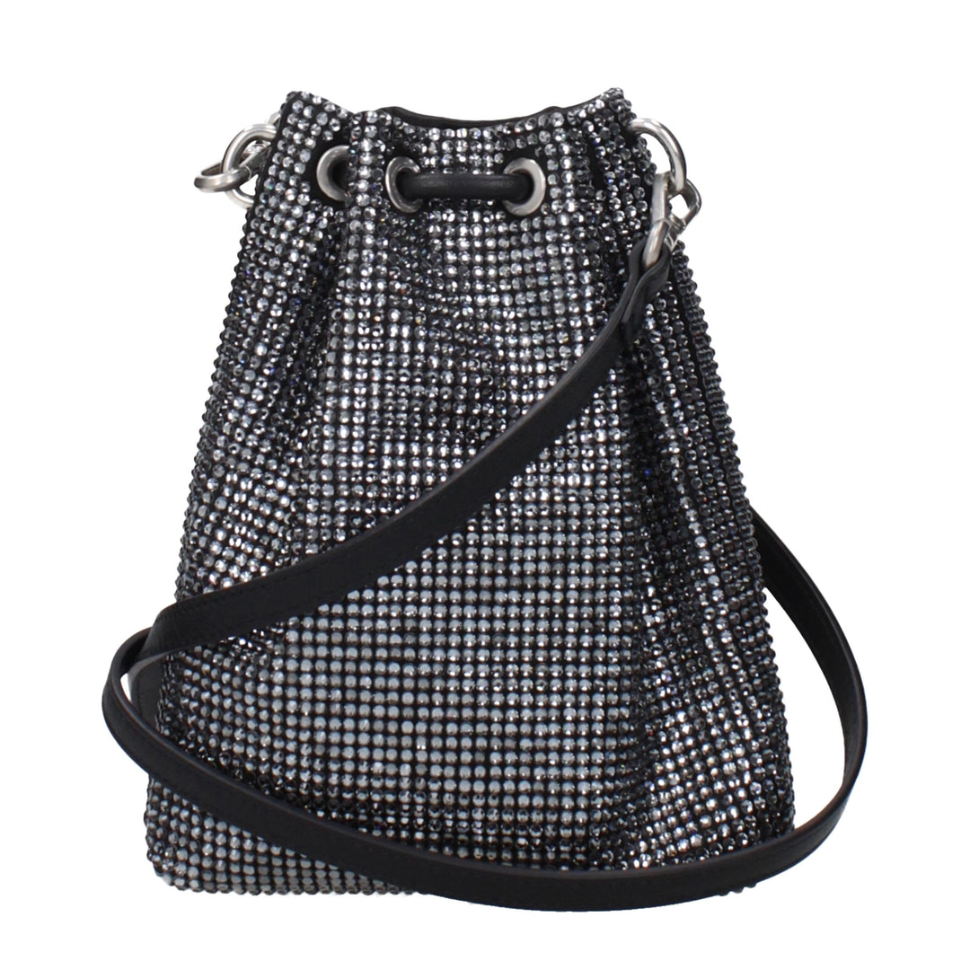 Jimmy Choo Black Satin Crossbody Bag