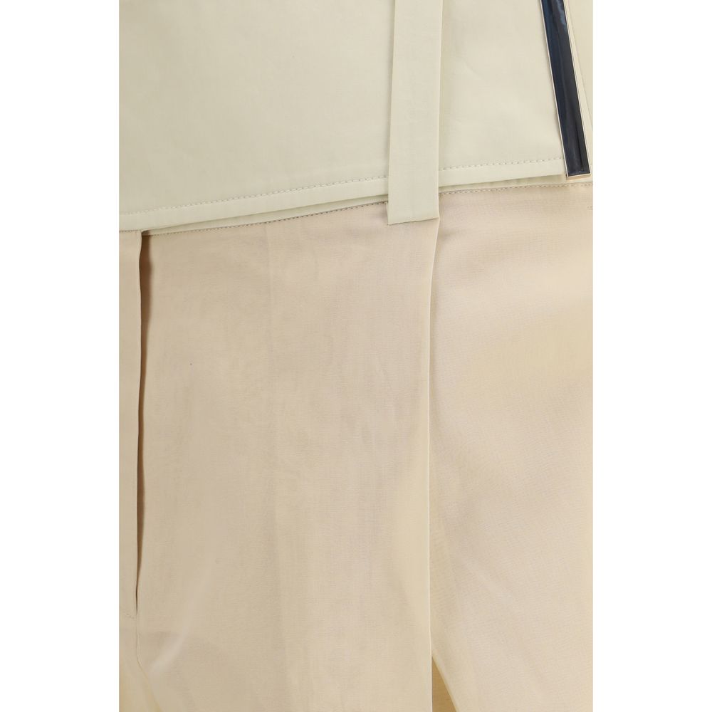 Max Mara Beige Cotton Casual Pants