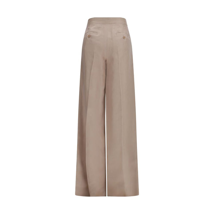 Max Mara Beige Silk Casual Pants
