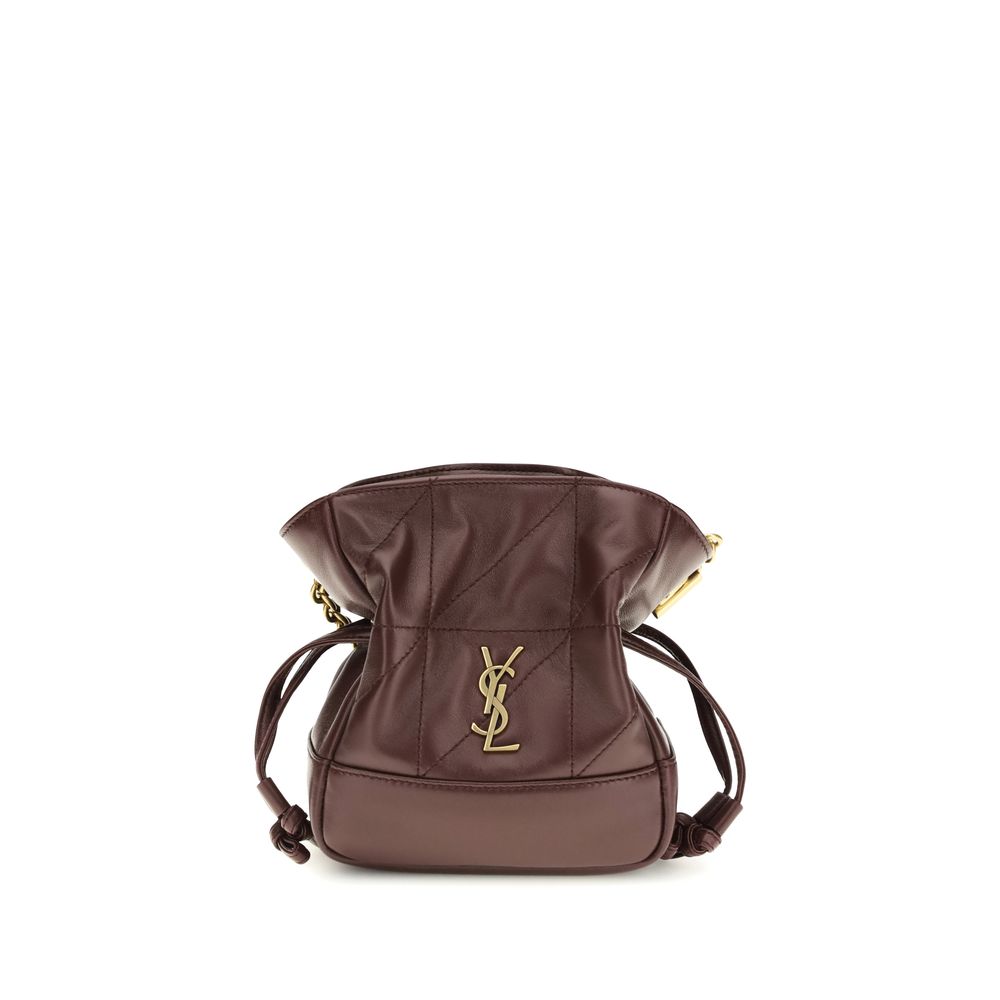 Saint Laurent Bordeaux Lamb Ovis Aries Aries Clutch Bag