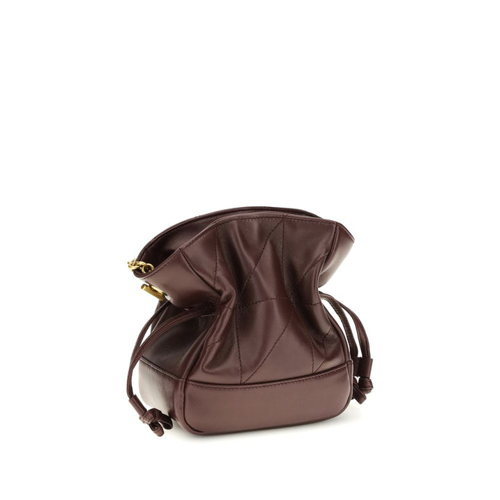 Saint Laurent Bordeaux Lamb Ovis Aries Aries Clutch Bag