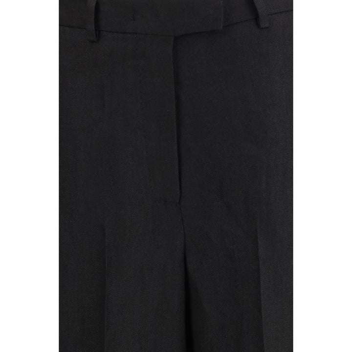 Lardini Black Viscose Bermuda Shorts