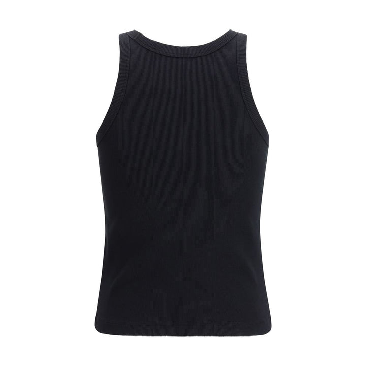 Maison Kitsuné Black Cotton Tank Tops