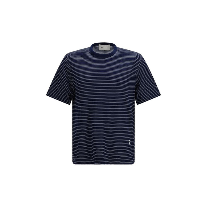 Ami Paris Blue Cotton T-Shirt