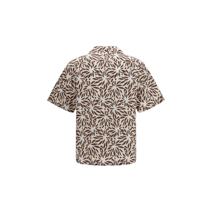 Prada Brown Cotton Pattern Shirt