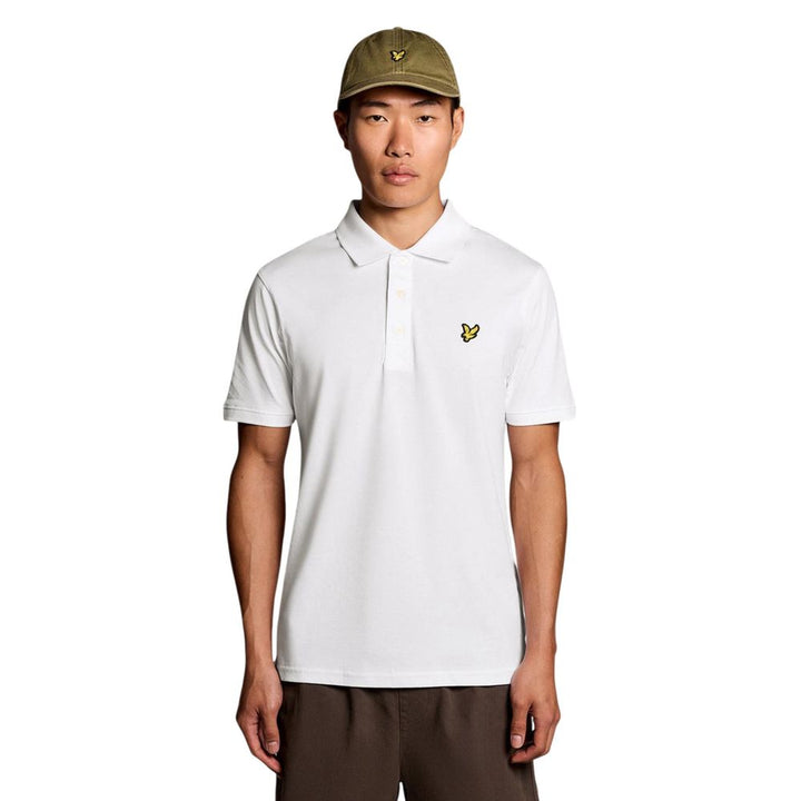 Lyle & Scott White Cotton Polo Shirt
