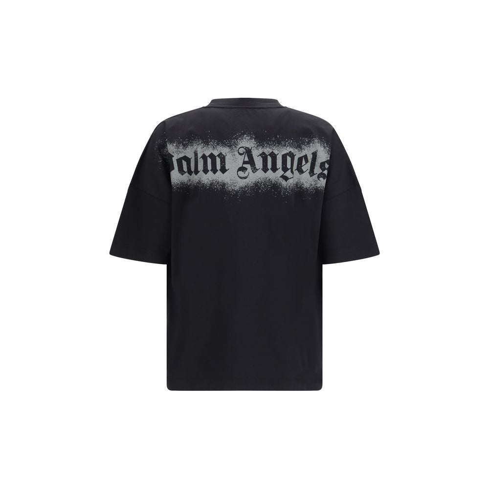 Palm Angels Black Cotton T-Shirt