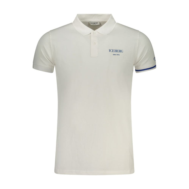 Iceberg White Cotton Men's Polo Shirt