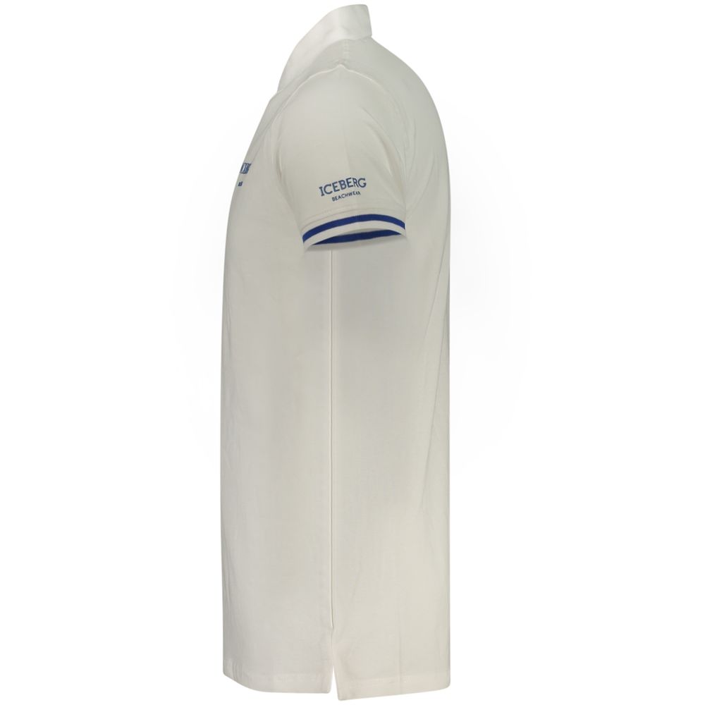 Iceberg White Cotton Men's Polo Shirt