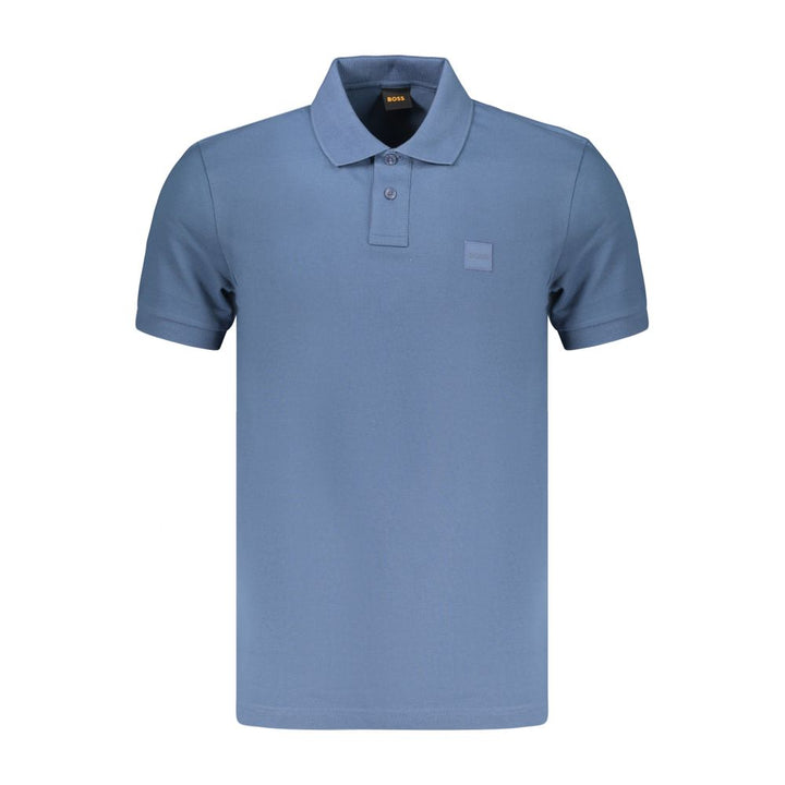 Hugo Boss Blue Cotton Men Polo Shirt