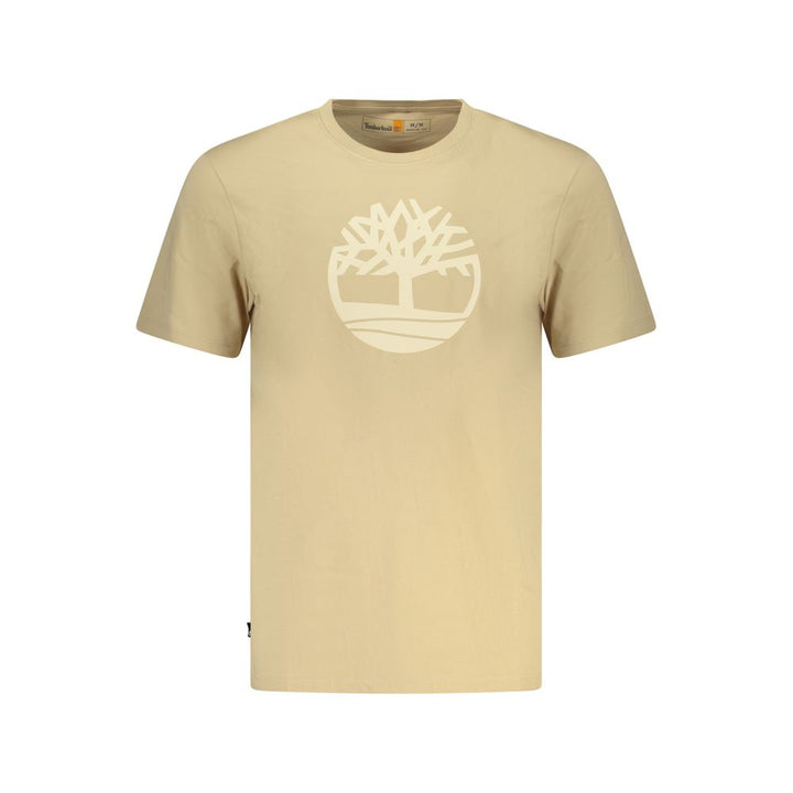 Timberland Beige Cotton Men T-Shirt