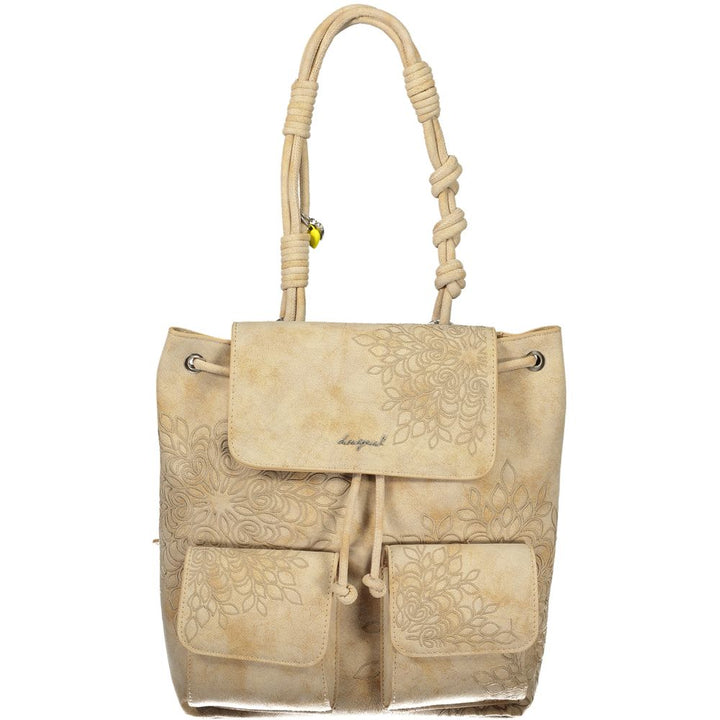 Desigual Beige Polyurethane Women Backpack