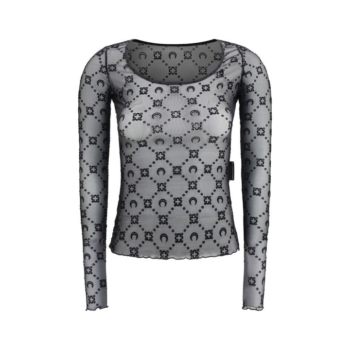 Marine Serre Black Polyamide Pattern Shirt