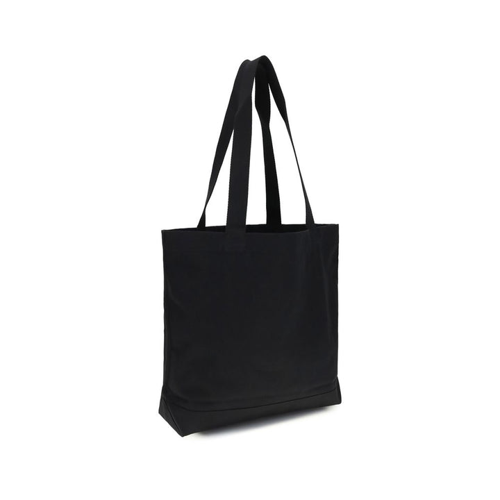 Maison Kitsuné Black Cotton Shoulder Bag