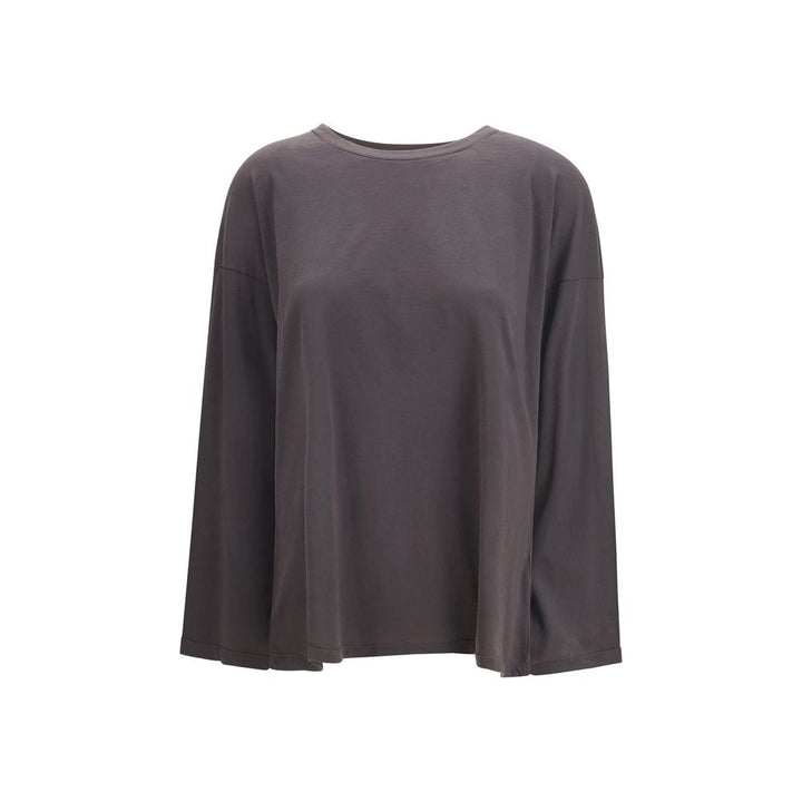 The Row Brown Cotton Long Sleeve T-Shirt