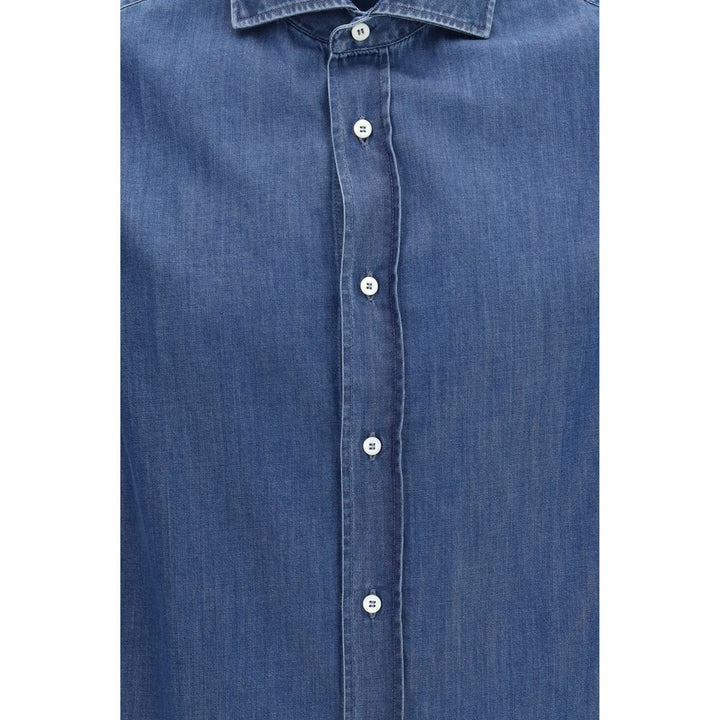 Brunello Cucinelli Blue Denim Shirt