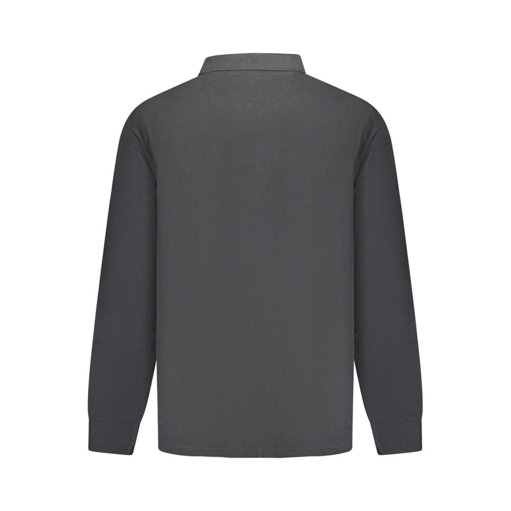 North Sails Black Cotton Men Polo Shirt