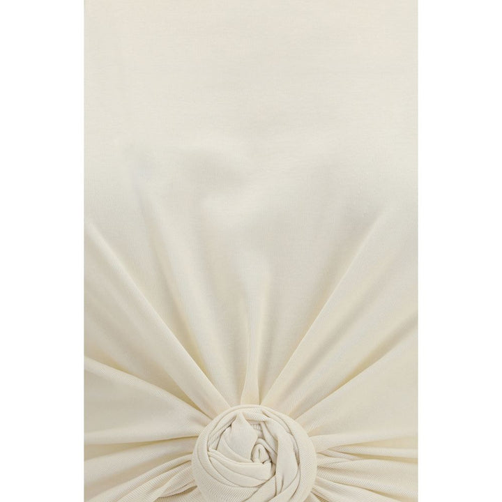 Magda Butrym Beige Cotton Sleeveles T-Shirt