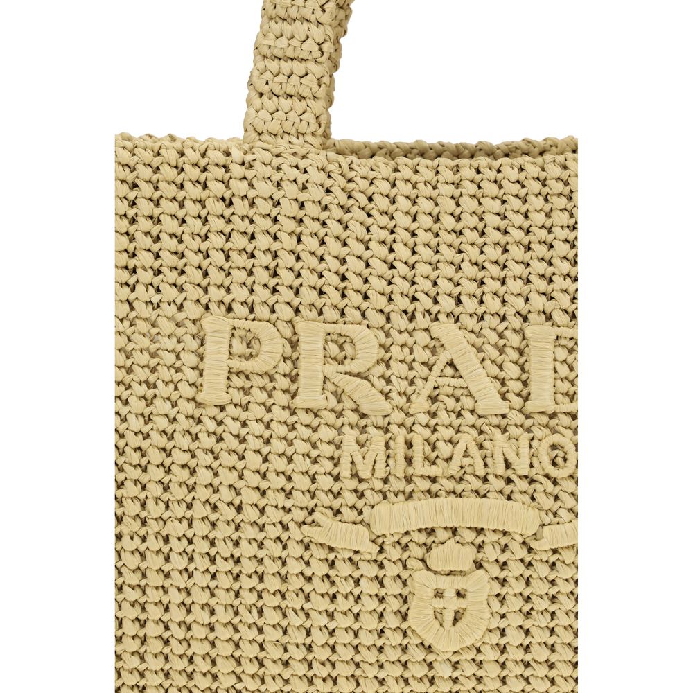 Prada Beige Raffia Handbag