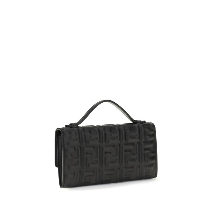 Fendi Black Calf Leather Bos Taurus Shoulder Bag