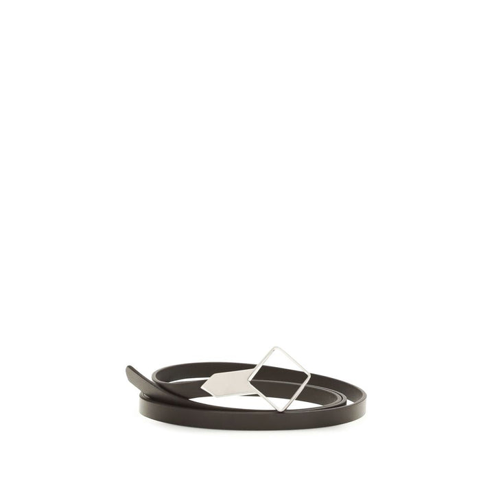The Row Brown Calf Leather Bos Taurus Thin Belt