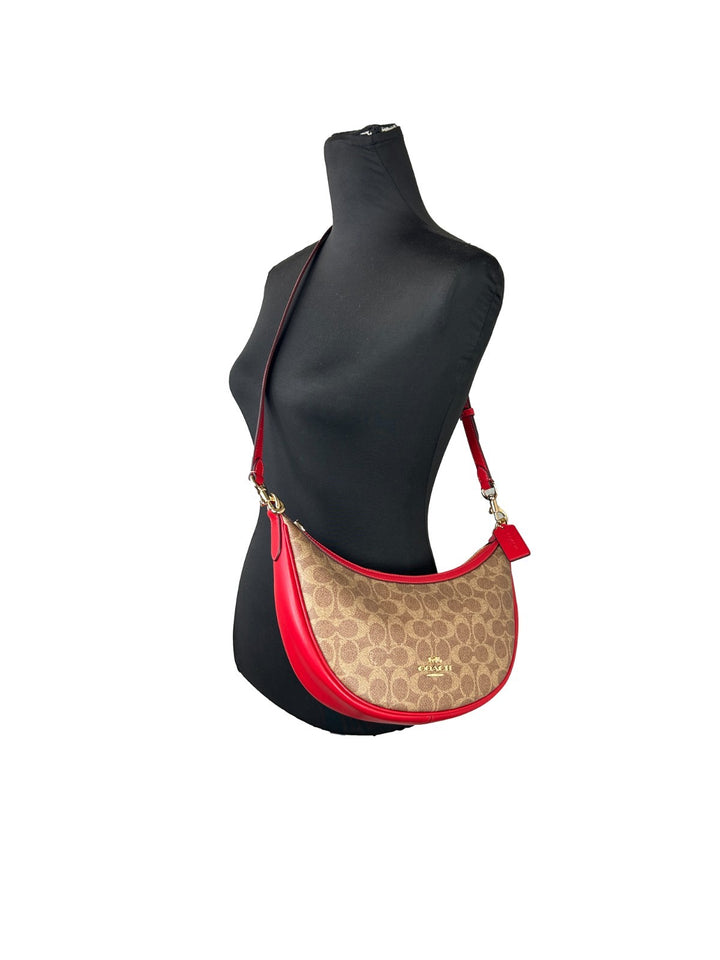 COACH Coach Aria Signature Canvas Shoulder Bag Purse