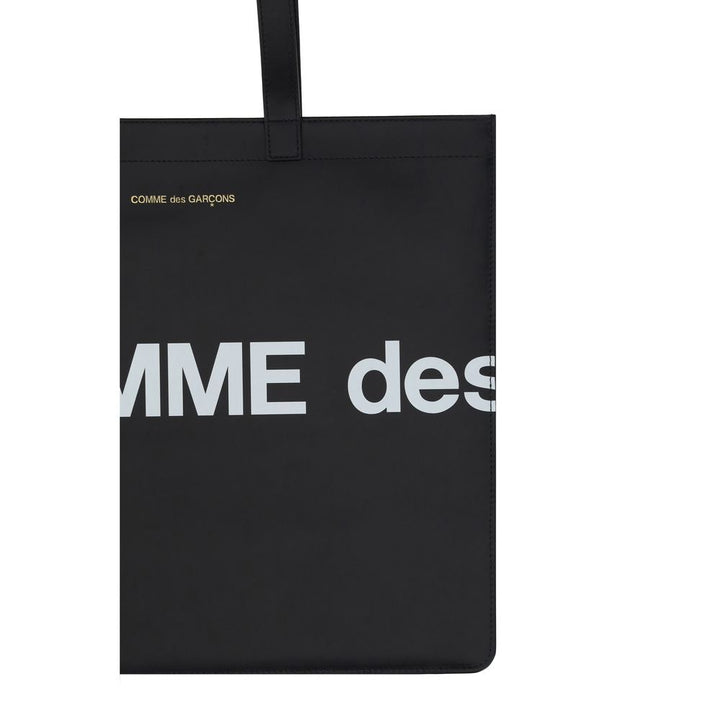 Comme Des Garçons Black Calf Leather Bos Taurus Shoulder Bag