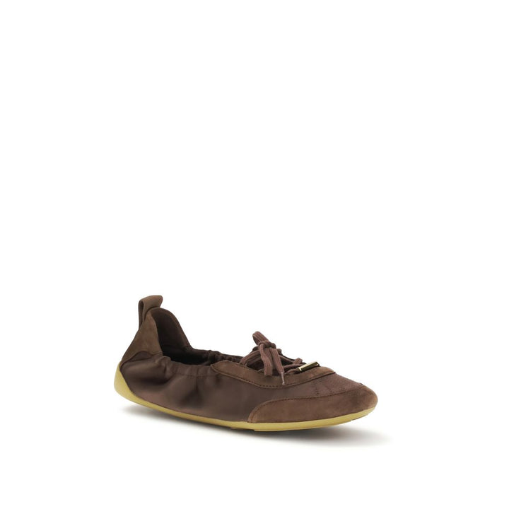Chloé Brown Polyester Ballet Flats