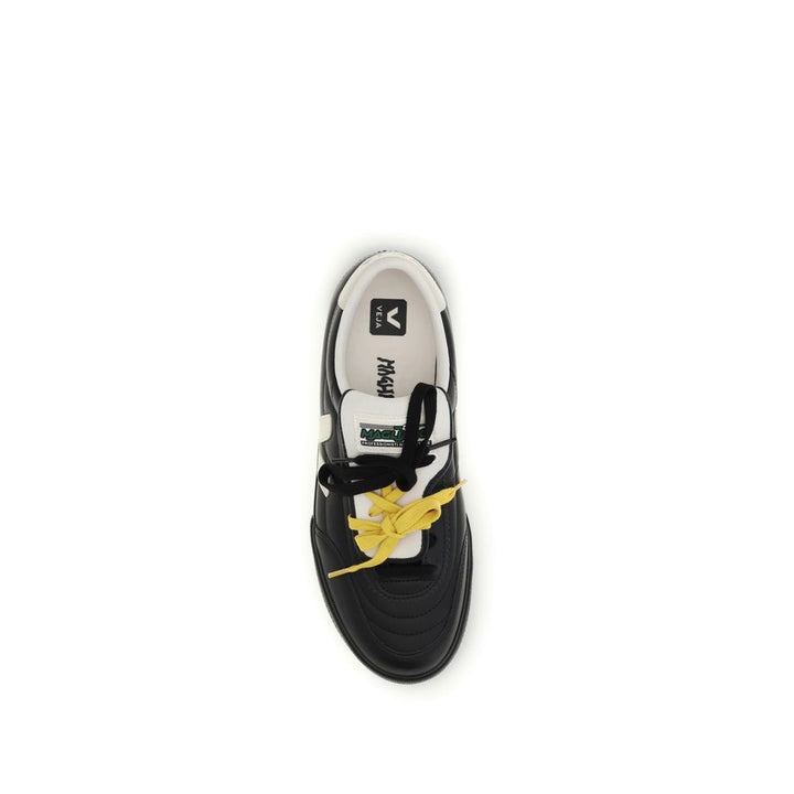 Veja Black Calf Leather Bos Taurus Athletic Sneakers