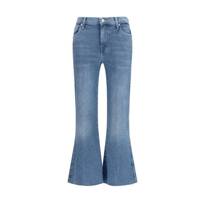7FOR Blue Cotton Flared Jeans