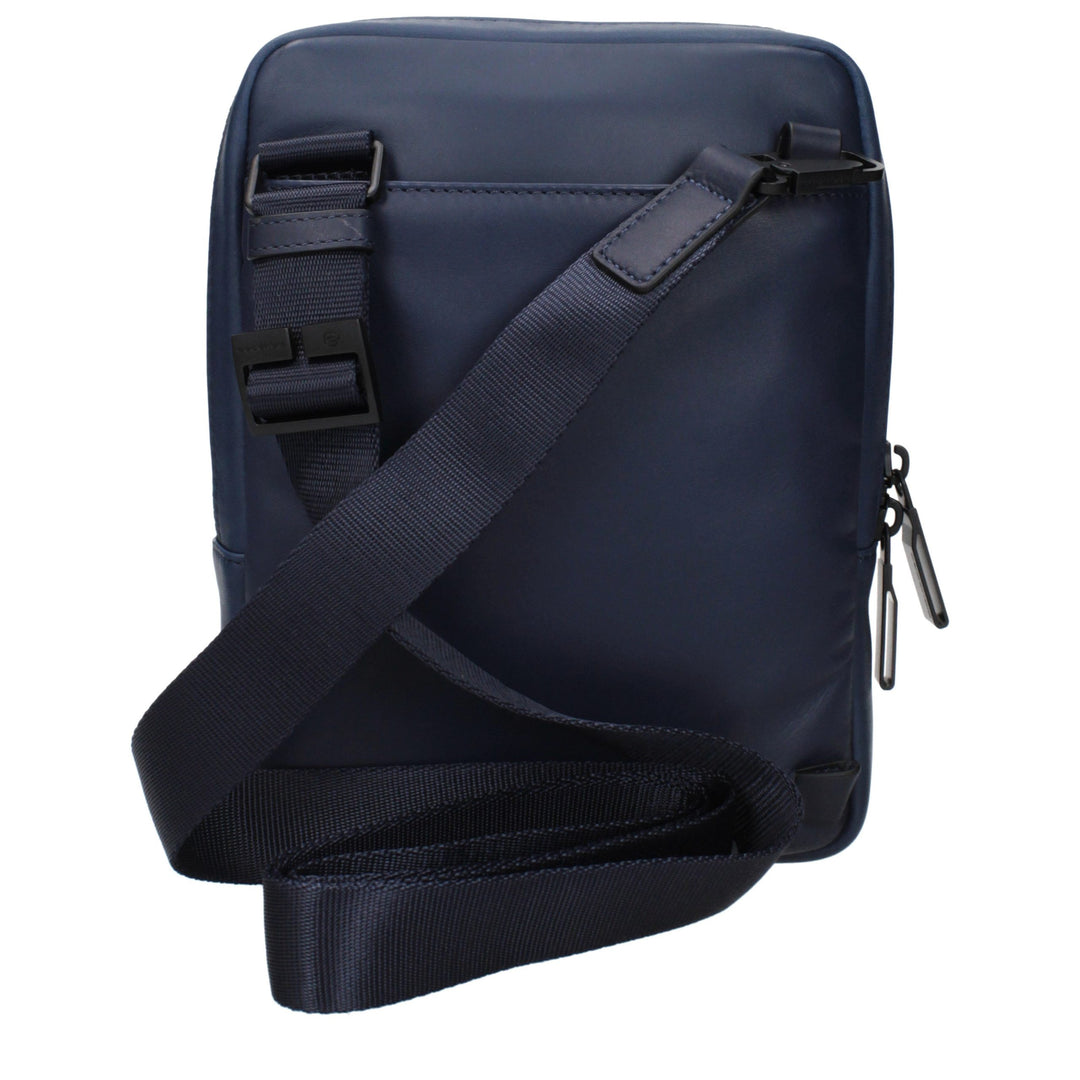 Piquadro Blue Leather Crossbody Bag