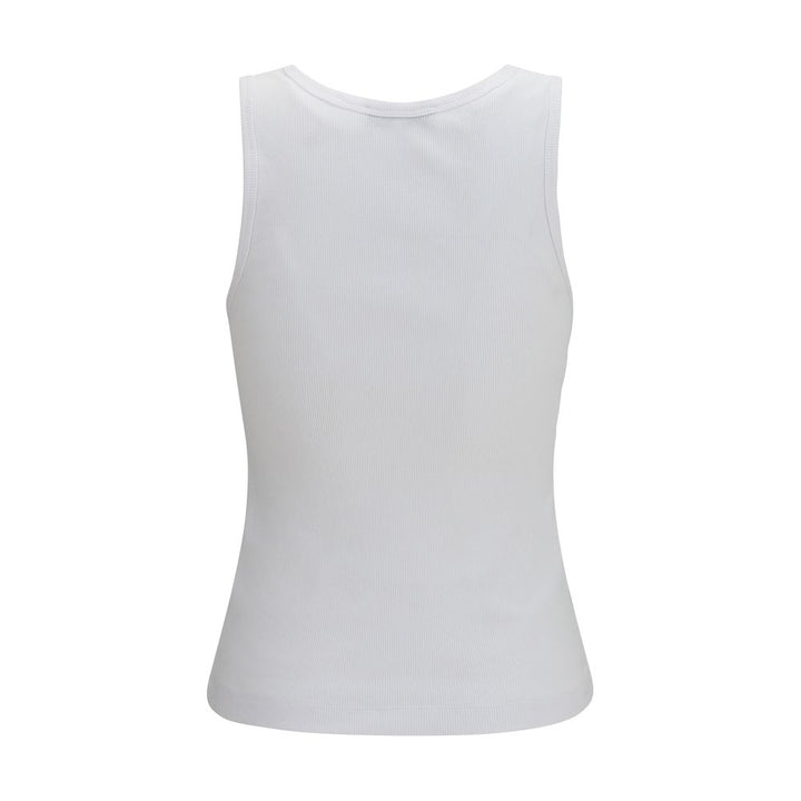 Maison Kitsuné White Cotton Sleeveles T-Shirt