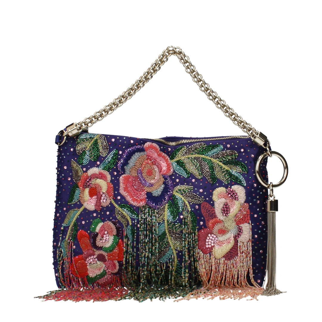 Jimmy Choo Purple Satin Shoulder Bag