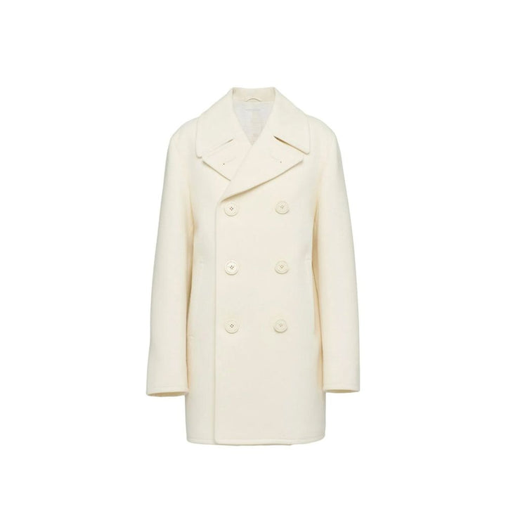 Prada White Wool Coat